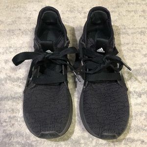 Adidas Edge Luxe Bounce Black Knit Sneakers Size 9